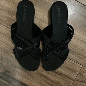 Black St. John’s Bay strappy sandals